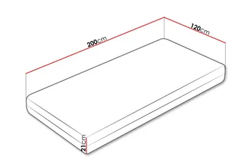 Arigna Resårmadrass 120x200 cm - Möbler - Sovrum - Madrasser - Resårmadrass & resårbotten