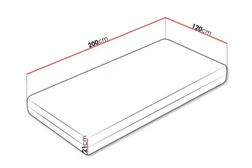 Arigna Resårmadrass 120x200 cm - Möbler - Sovrum - Madrasser - Resårmadrass & resårbotten