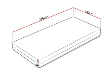 Arigna Resårmadrass 160x200 cm - Möbler - Sovrum - Madrasser - Resårmadrass & resårbotten