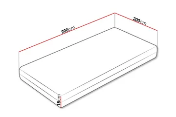 Arigna Resårmadrass 200x200 cm - Möbler - Sovrum - Madrasser - Resårmadrass & resårbotten