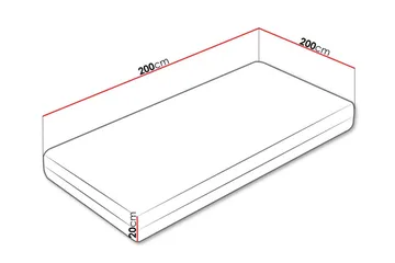 Arigna Resårmadrass 200x200 cm - Möbler - Sovrum - Madrasser - Resårmadrass & resårbotten