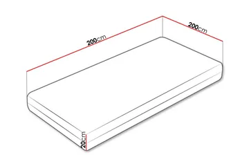 Arigna Resårmadrass 200x200 cm - Möbler - Sovrum - Madrasser - Resårmadrass & resårbotten