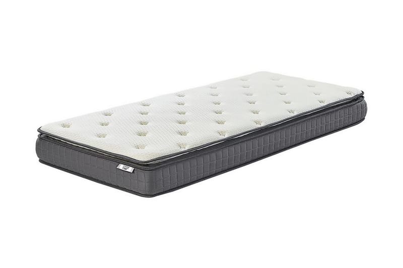 CHAMAGNE Resårmadrass 90x200 cm Fast Memoryskum Vit - Vit - Möbler - Sovrum - Madrasser - Resårmadrass & resårbotten