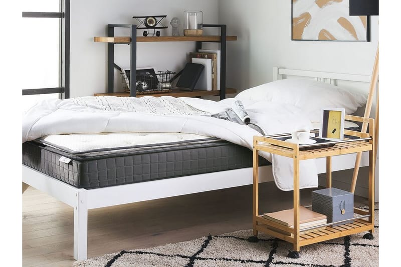 CHAMAGNE Resårmadrass 90x200 cm Fast Memoryskum Vit - Vit - Möbler - Sovrum - Madrasser - Resårmadrass & resårbotten