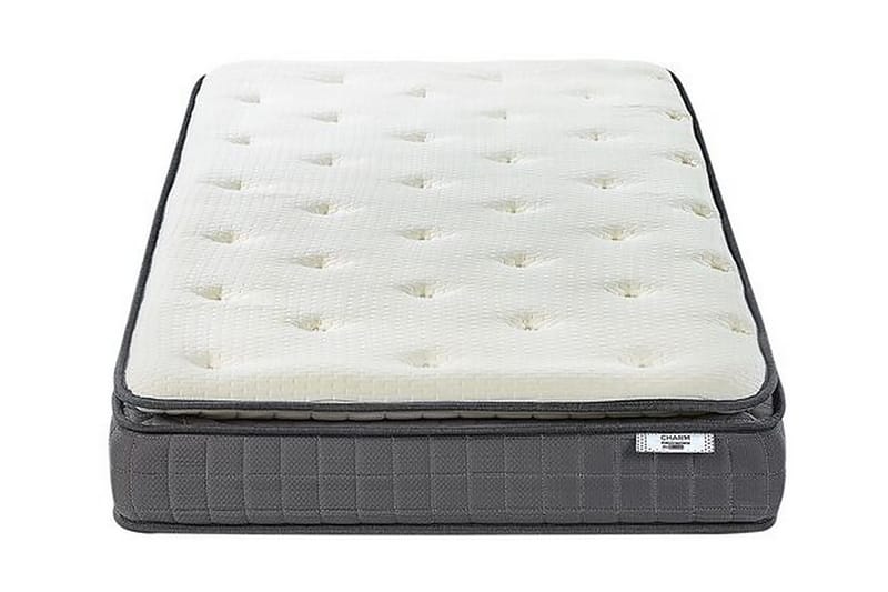 CHAMAGNE Resårmadrass 90x200 cm Fast Memoryskum Vit - Vit - Möbler - Sovrum - Madrasser - Resårmadrass & resårbotten