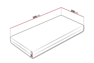 Derry Resårmadrass 200x200 cm - Möbler - Sovrum - Madrasser - Resårmadrass & resårbotten