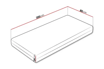 Derry Resårmadrass 80x200 cm - Möbler - Sovrum - Madrasser - Resårmadrass & resårbotten