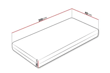 Derry Resårmadrass 90x200 cm - Möbler - Sovrum - Madrasser - Resårmadrass & resårbotten