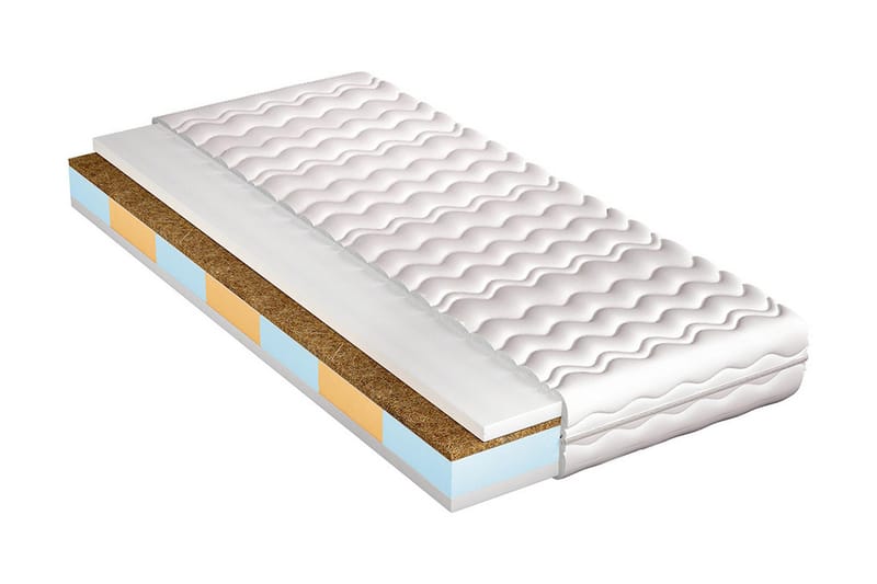 DIONIZOS Madrass 200x160x16 cm - Vit - Möbler - Sovrum - Madrasser - Resårmadrass & resårbotten
