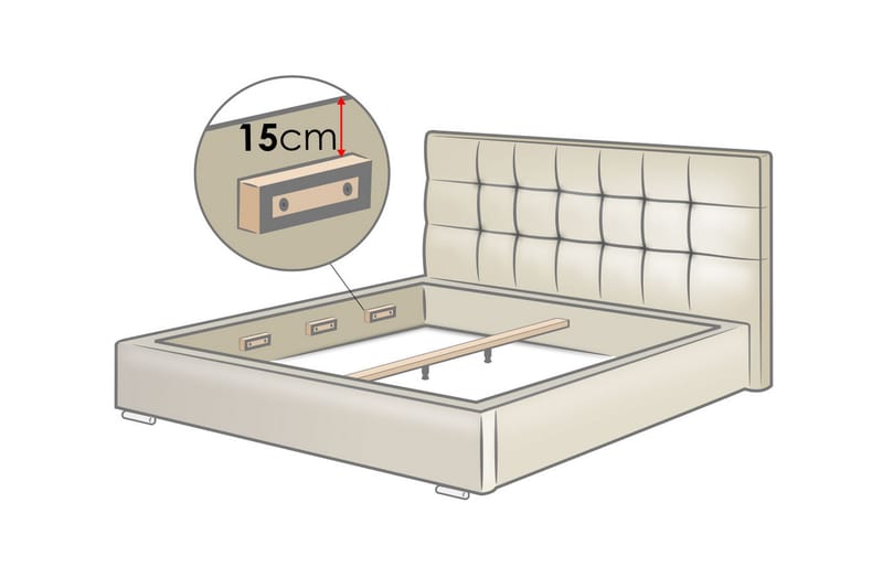FEMA Madrass 200x90x18 cm - Vit - Möbler - Sovrum - Madrasser - Resårmadrass & resårbotten