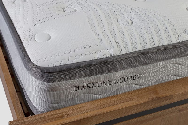 Fjädermadrass HARMONY DUO 120x200xH27cm - Vit/Grå - Möbler - Sovrum - Madrasser - Resårmadrass & resårbotten