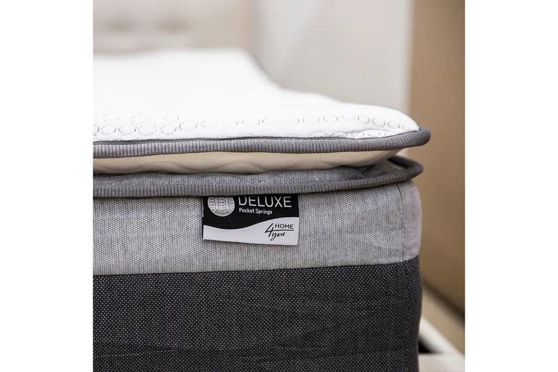 Fjädermadrass Harmony Top Pocket 140x200xh33 cm - Vit/Grå - Möbler - Sovrum - Madrasser - Resårmadrass & resårbotten