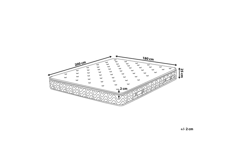 JOY Resårmadrass 180|200 cm - Grå - Barnmadrass & resårbotten barn - Resårmadrass & resårbotten