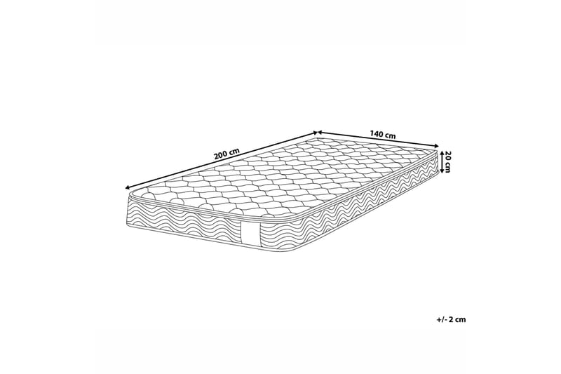LOUSCOT Resårmadrass Fast 140x200 cm Vit - Vit - Möbler - Sovrum - Madrasser - Resårmadrass & resårbotten