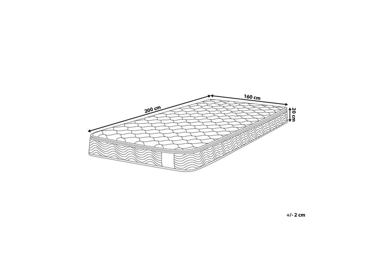 LOUSCOT Resårmadrass Fast 160x200 cm Vit - Vit - Möbler - Sovrum - Madrasser - Resårmadrass & resårbotten