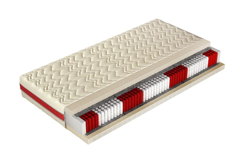 MOLTO Forte Madrass 200x180x20 cm - Beige/Grå - Möbler - Sovrum - Madrasser - Resårmadrass & resårbotten