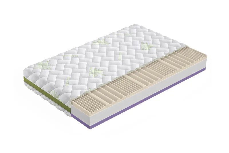 Ortopedic Madrass 200x90x21 cm, Beige/Vit