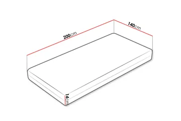 Profi Madrass 140x200 cm - Vit - Möbler - Sovrum - Madrasser - Resårmadrass & resårbotten