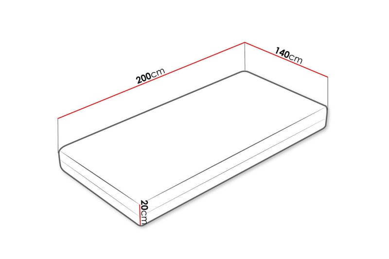 Profi Madrass 200x140x20 cm - 140x200 - Möbler - Sovrum - Madrasser - Resårmadrass & resårbotten