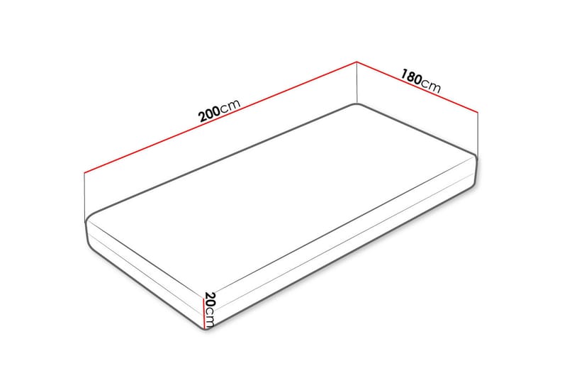Profi Madrass 200x180x20 cm 180x200 - 180x200 - Möbler - Sovrum - Madrasser - Resårmadrass & resårbotten