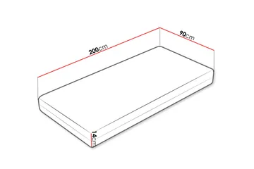 Profi Madrass 90x200 cm - Vit - Möbler - Sovrum - Madrasser - Resårmadrass & resårbotten