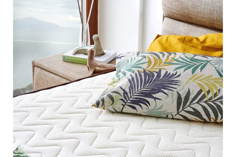 Resårmadrass 120x200 cm - Vit/Brun - Möbler - Sovrum - Madrasser - Resårmadrass & resårbotten