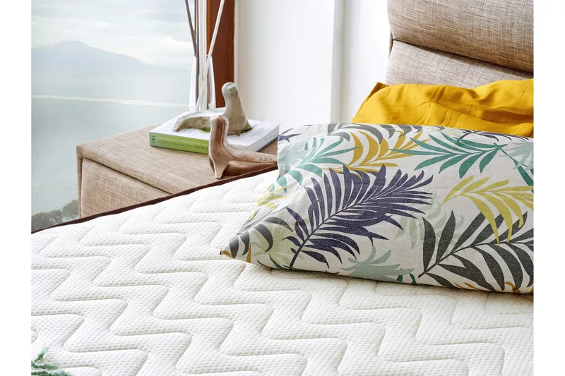 Resårmadrass 120x200 cm - Vit/Brun - Möbler - Sovrum - Madrasser - Resårmadrass & resårbotten