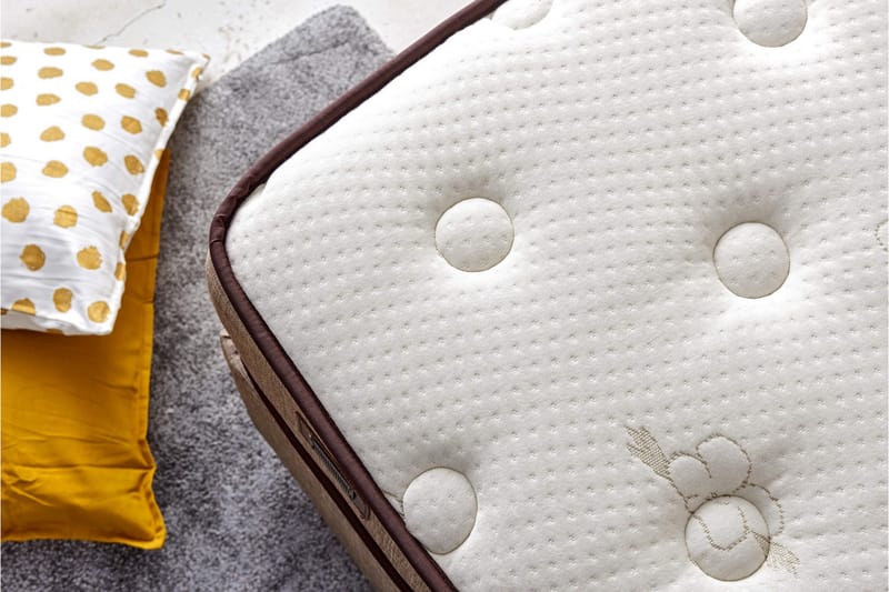 Resårmadrass 140x190 cm - Vit/Beige - Möbler - Sovrum - Madrasser - Resårmadrass & resårbotten
