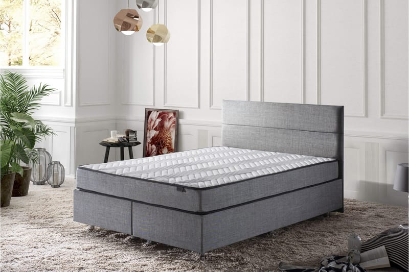 RESÅRMADRASS 140x190 cm Vit/Grå - Vit/Grå - Möbler - Sovrum - Madrasser - Resårmadrass & resårbotten