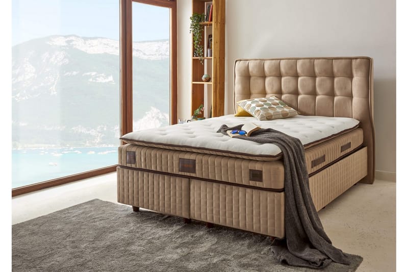 Resårmadrass 140x200 cm - Vit/Brun - Möbler - Sovrum - Madrasser - Resårmadrass & resårbotten