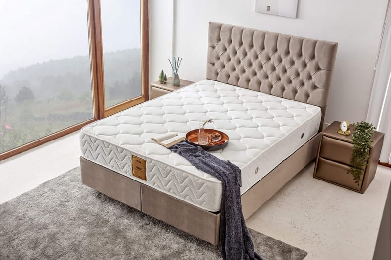 RESÅRMADRASS 160x200 cm Vit - Vit - Möbler - Sovrum - Madrasser - Resårmadrass & resårbotten