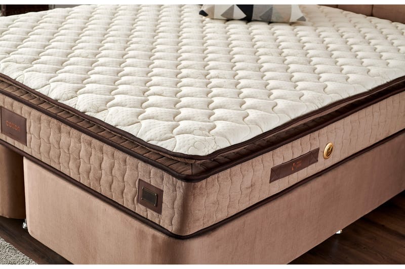 Resårmadrass 160x200 cm - Vit/Brun - Möbler - Sovrum - Madrasser - Resårmadrass & resårbotten