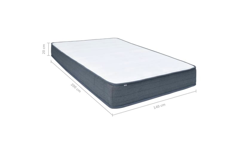 Resårmadrass 200x140x20 cm - Vit - Möbler - Sovrum - Madrasser - Resårmadrass & resårbotten