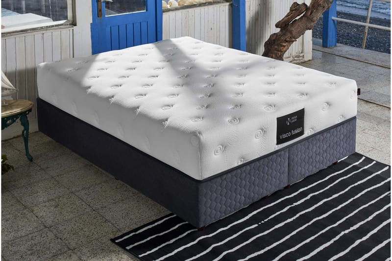 Resårmadrass 200x200 cm - Vit - Möbler - Sovrum - Madrasser - Resårmadrass & resårbotten