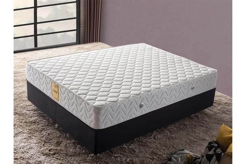 Resårmadrass 200x200 cm - Vit - Möbler - Sovrum - Madrasser - Resårmadrass & resårbotten