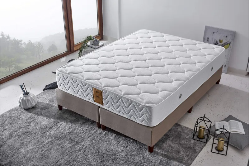 Resårmadrass 200x200 cm - Vit - Möbler - Sovrum - Madrasser - Resårmadrass & resårbotten