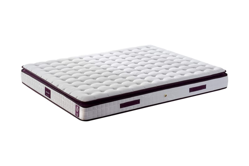 RESÅRMADRASS 200x200 cm Vit/Lila, Vit/Lila