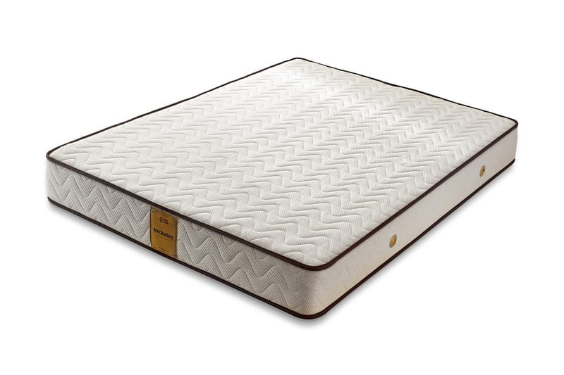 RESÅRMADRASS 90x190 cm Vit/Brun - Vit/Brun - Möbler - Sovrum - Madrasser - Resårmadrass & resårbotten