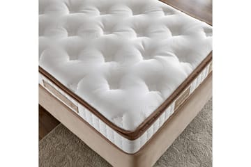 Resårmadrass 90x190 cm - Vit/Brun - Möbler - Sovrum - Madrasser - Resårmadrass & resårbotten