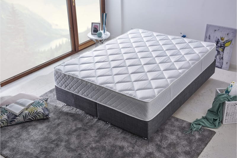 Resårmadrass 90x200 cm - Vit - Möbler - Sovrum - Madrasser - Resårmadrass & resårbotten