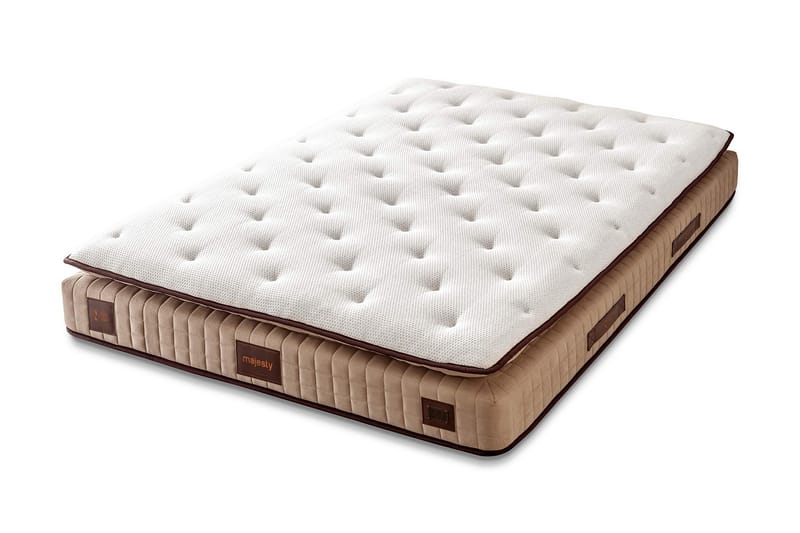 RESÅRMADRASS 90x200 cm Vit/Brun - Vit/Brun - Möbler - Sovrum - Madrasser - Resårmadrass & resårbotten