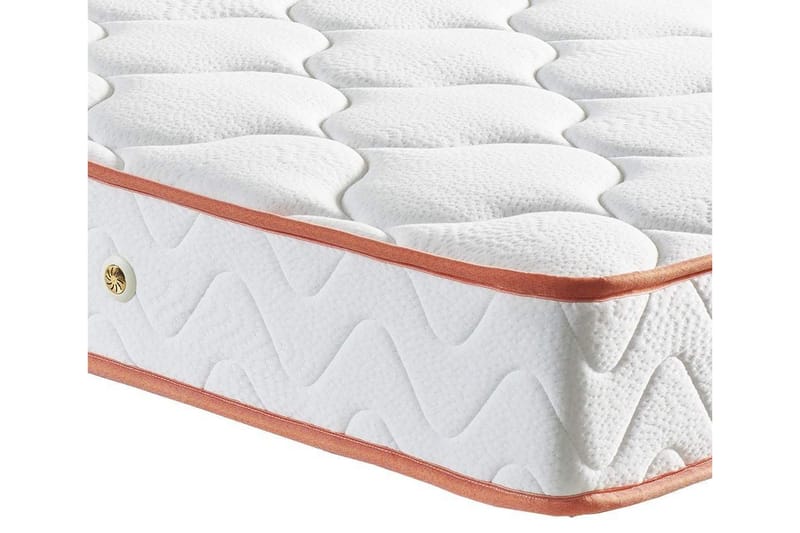 RESÅRMADRASS 90x200 cm Vit/Orange - Vit/Orange - Möbler - Sovrum - Madrasser - Resårmadrass & resårbotten