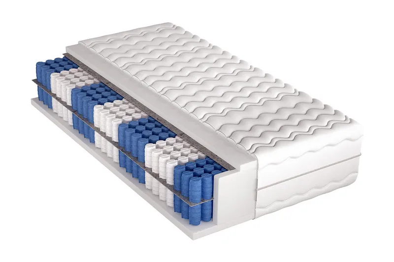 Superking Madrass 200x160x31cm, Blå/Vit