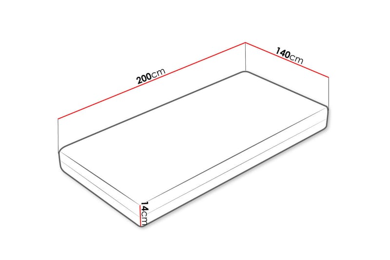 VIKVARVET Madrass 140x200 cm Vit - Möbler - Sovrum - Madrasser - Resårmadrass & resårbotten