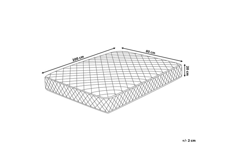 YODIT Resårmadrass Dubbelsidig 80x200 cm Vit - Möbler - Sovrum - Madrasser - Resårmadrass & resårbotten
