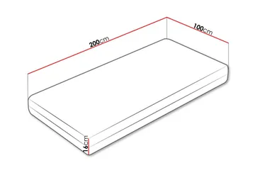 Arigna Skummadrass 100x200 cm - Möbler - Sovrum - Madrasser - Skummadrasser