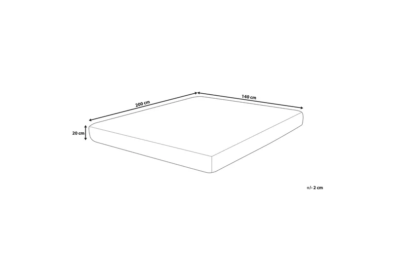 Crickmore Skummadrass 140x200cm - Vit - Möbler - Sovrum - Madrasser - Skummadrasser