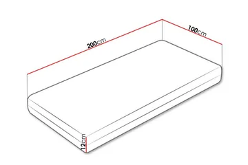 Derry Skummadrass 100x200 cm - Möbler - Sovrum - Madrasser - Skummadrasser