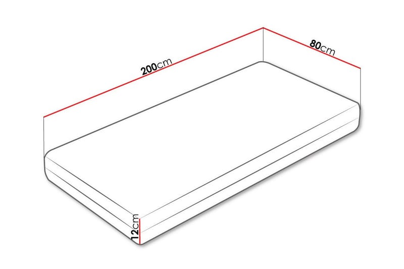 Derry Skummadrass 80x200 cm Vit - Skummadrasser - Barnmadrass & resårbotten barn