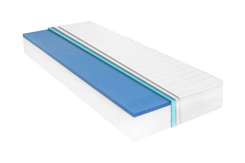Madrass 120x200 cm viskoelastiskt minnesskum 18 cm - Vit - Möbler - Sovrum - Madrasser - Skummadrasser